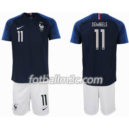 Fotball-VM 2018 Frankrike DEMBELE 11 2 star Barn Hjemmedrakt Kortermet